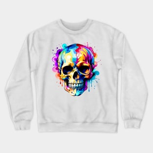 Colored Skull Design in Vibrant Vector Style Crewneck Sweatshirt